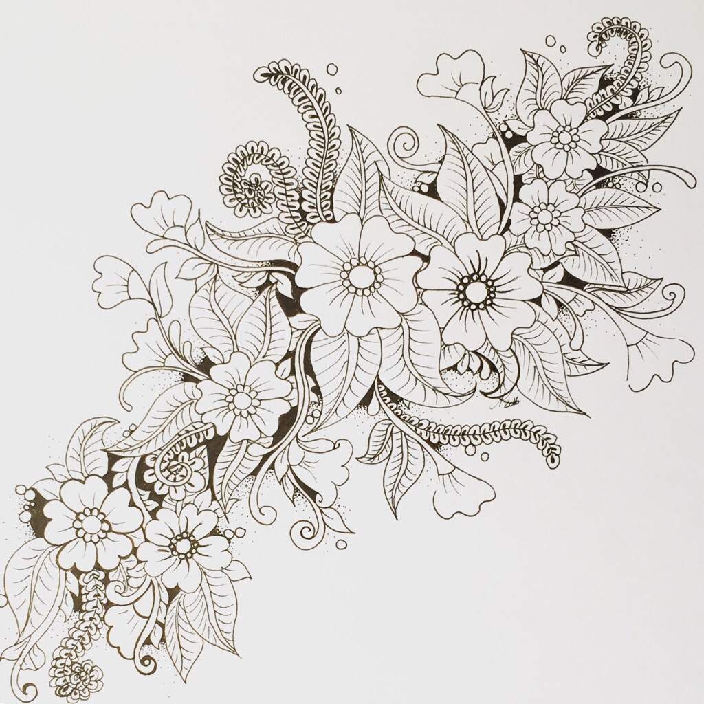 easy flower doodle