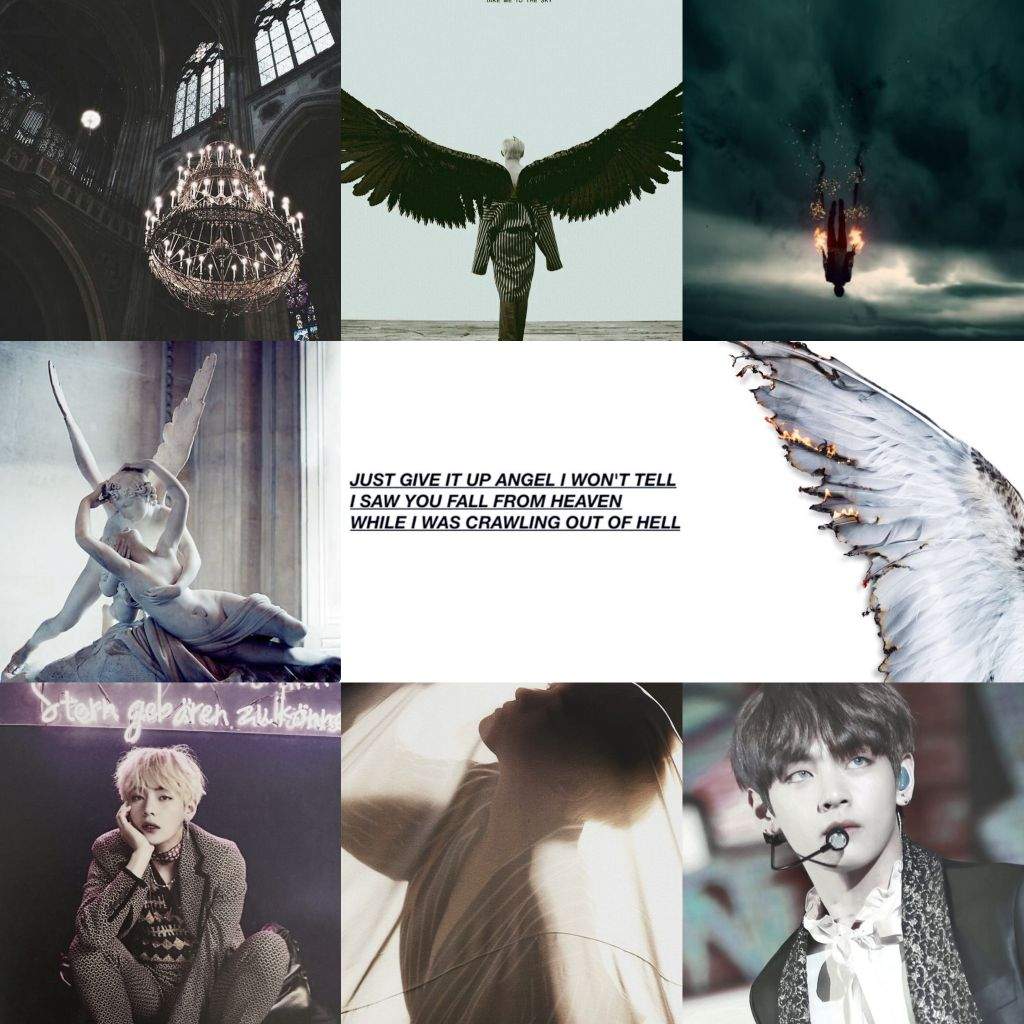 wings era fallen angel  taehyung moodboard  ARMY 