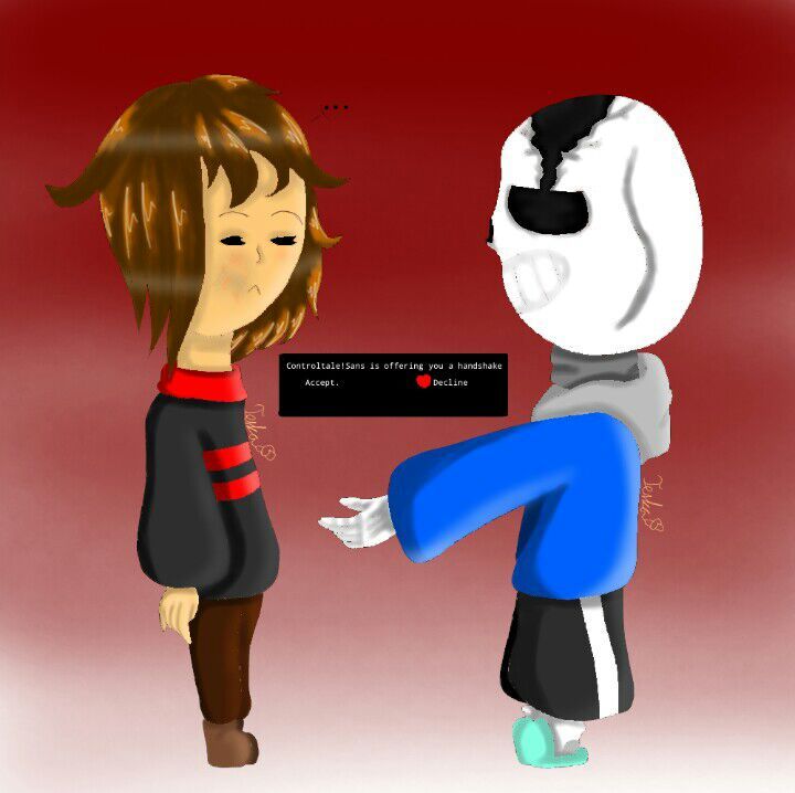 Controltale Sans Meets Underfell Frisk Au Month Day 6 I Know I M Wery Late Undertale Aus Amino