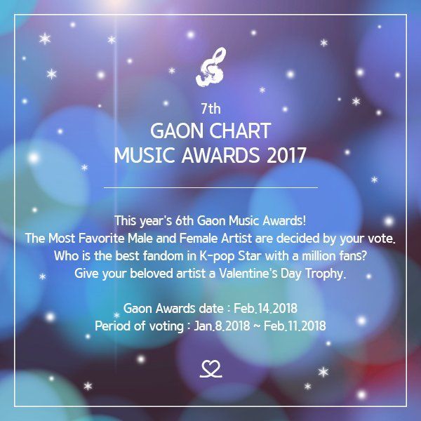 Gaon Chart Kpop Awards 2017 Vote