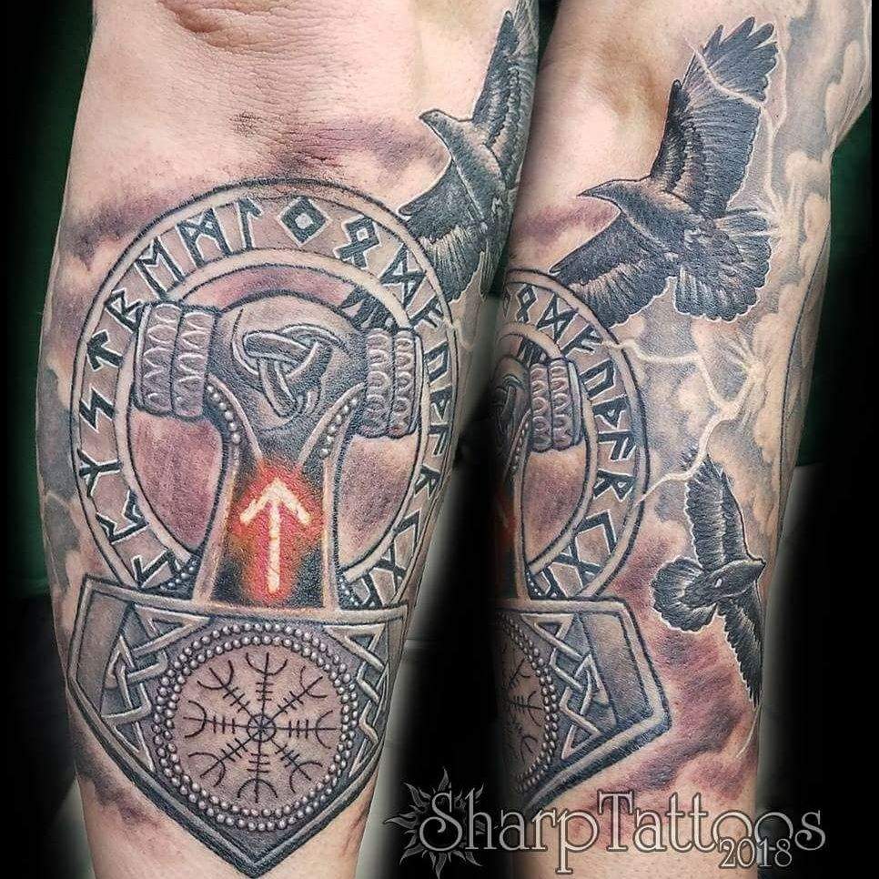 thor hammer tattoo