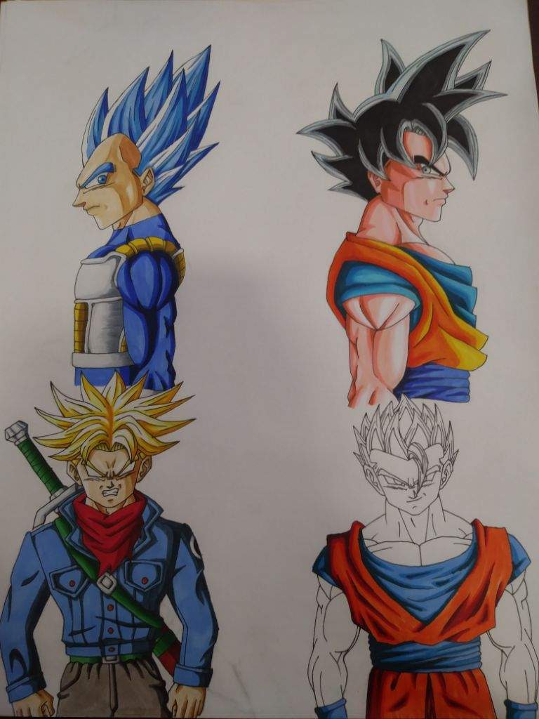 goku vegeta trunks gohan