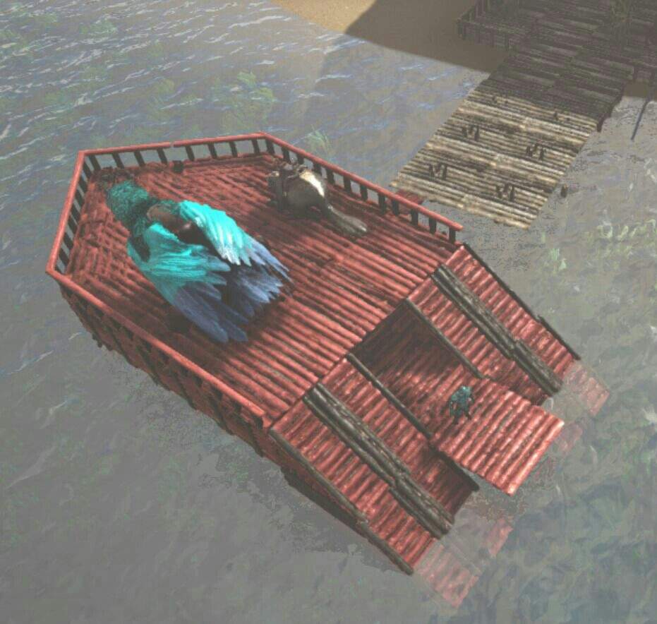 1st raft ever build by me wiki ark survival evolved amino