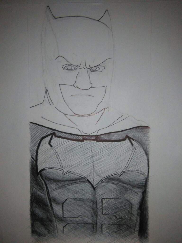 Dibujo: Batman de Ben affleck. | •Cómics• Amino