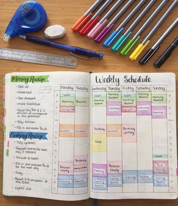 School Related Spreads | Bullet Journal Amino