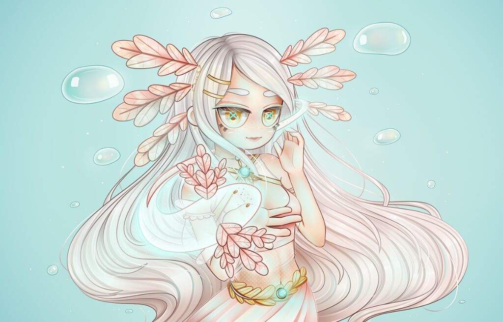 [Axolotl Girl] Digital Vs. Traditional | Art Amino