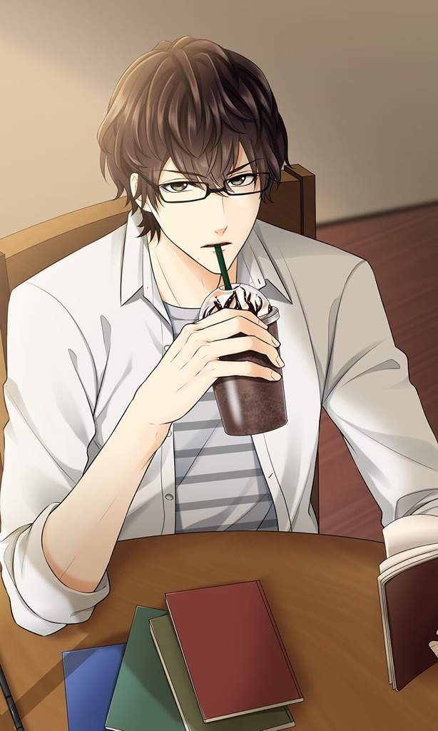 Anime Guy Drinking Coffee