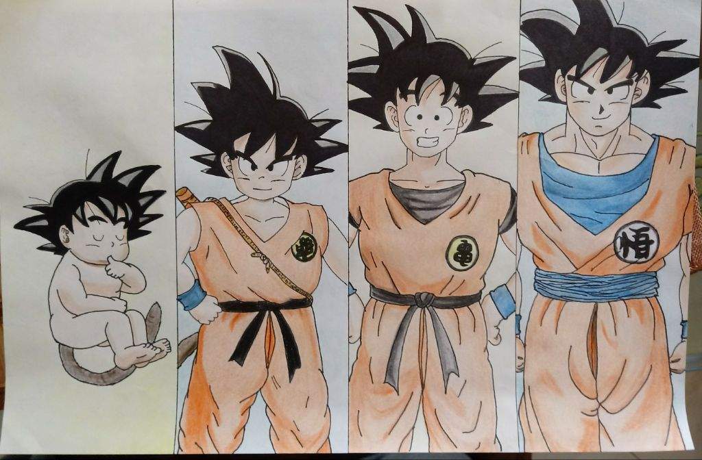 Crecimiento Goku De Bebe A Adulto Mipropioarte Dibujarte Amino