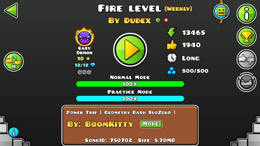 Weekly Demon 8 Fire Level By Dudex 100 Complete Geometry Dash Amino