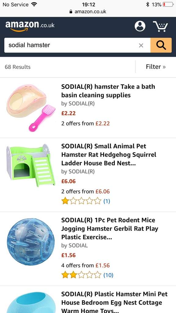 hamster supplies list