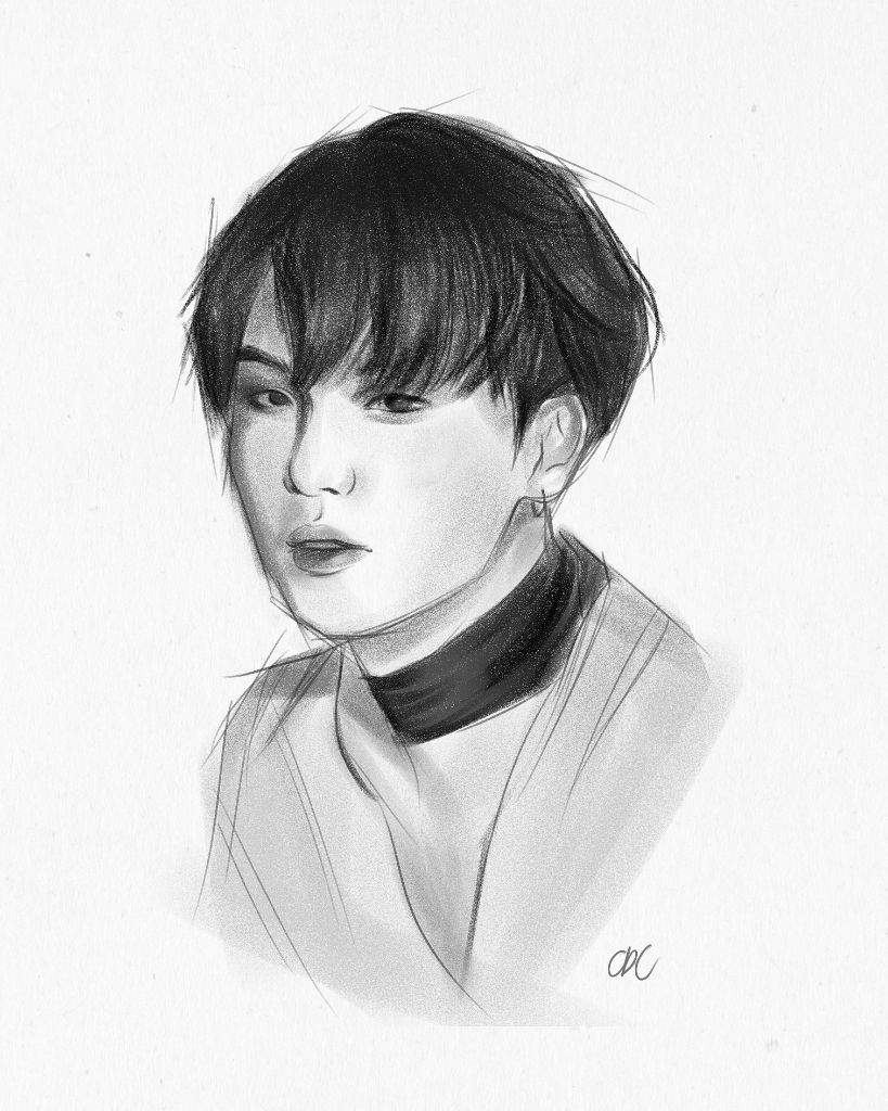 Yoongi digital sketch | ARMY's Amino