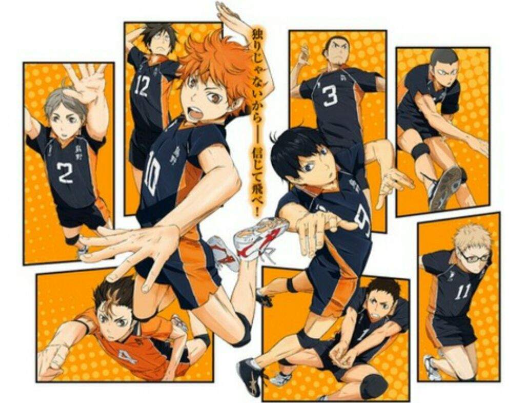 Волейбол аниме плакат Карасуно
