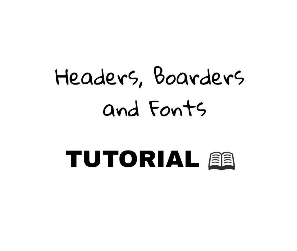 Headers Borders Fonts Army S Amino