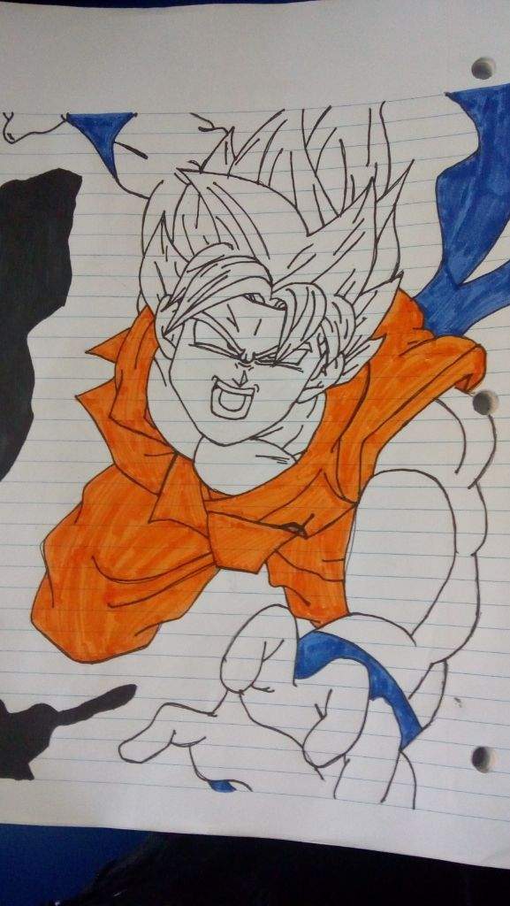 Dibujo a mano de Goku SUPER SAYAYIN BLUE | ⚡ Dragon Ball Super Oficial⚡  Amino