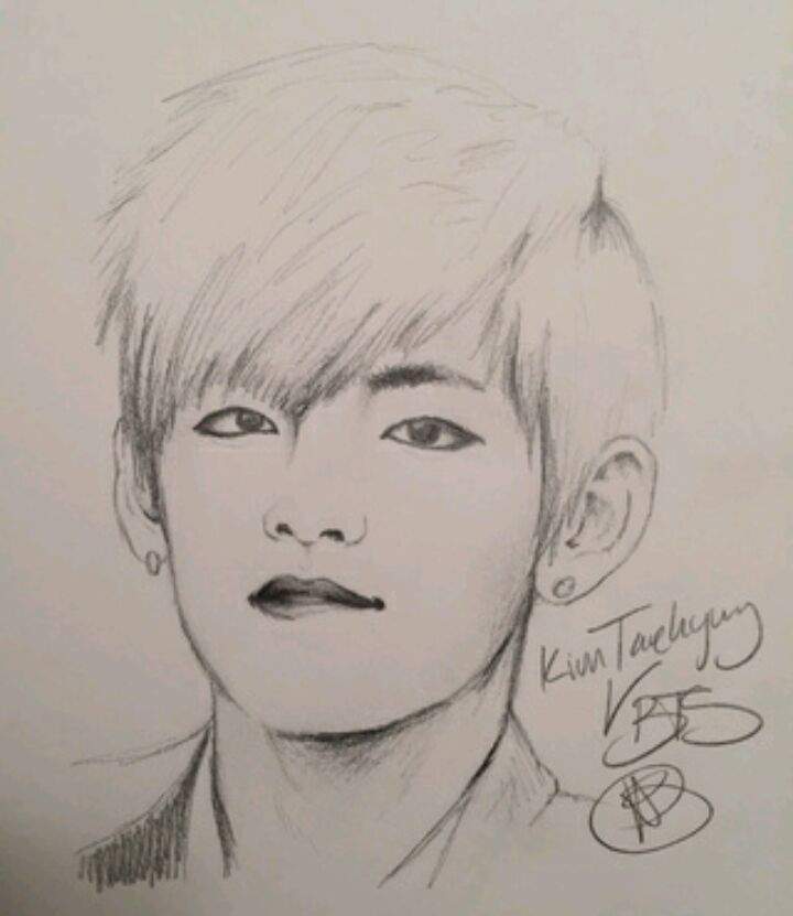 My KIM TAEHYUNG DRAWING | Bangladesh Amino Amino