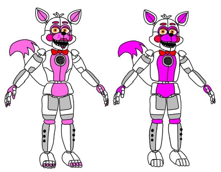 Funtime foxy male and female.