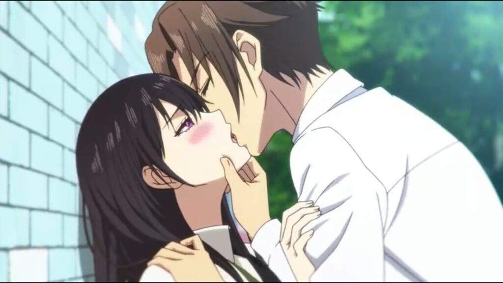 Anime wet kiss