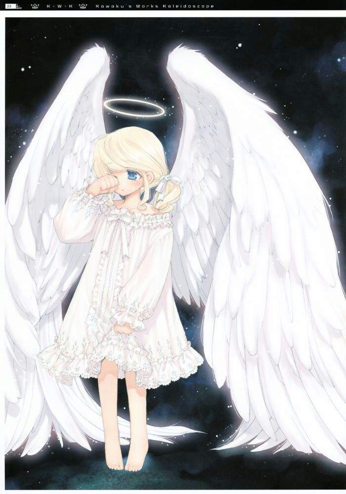 Cute anime angel girl