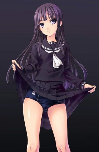 Anime schoolgirl upskirt