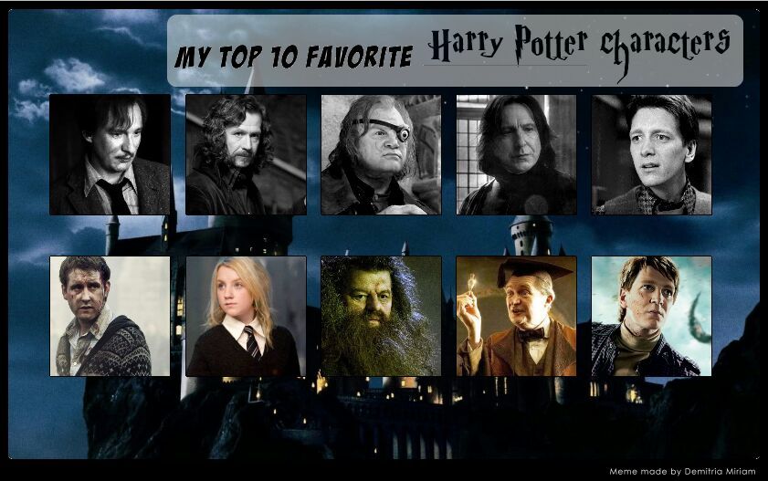 My top 10 characters | Harry Potter Amino