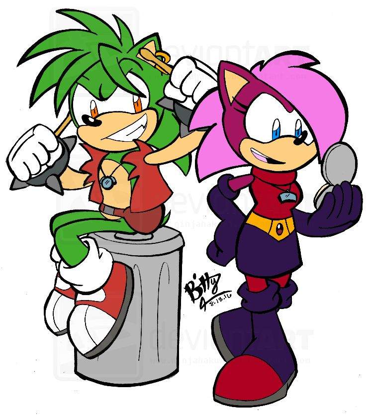 Manic and Sonia: So these two characters are Sonic’s siblings from Sonic Un...