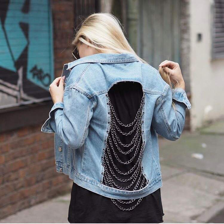 upcycled denim jacket