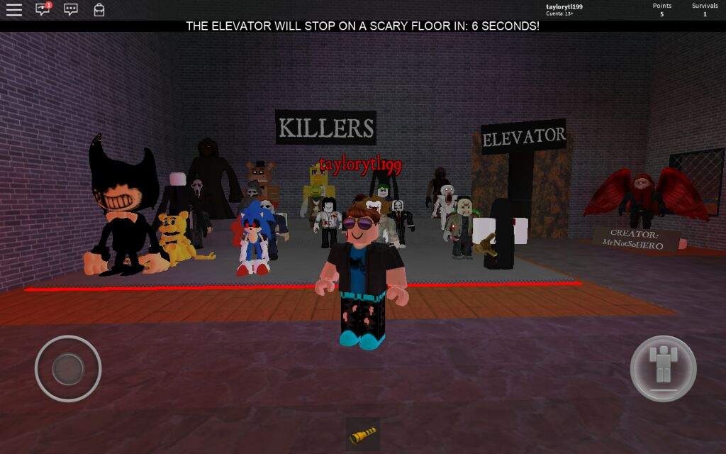 Roblox Creepy Elevator All Killers - scared roblox character