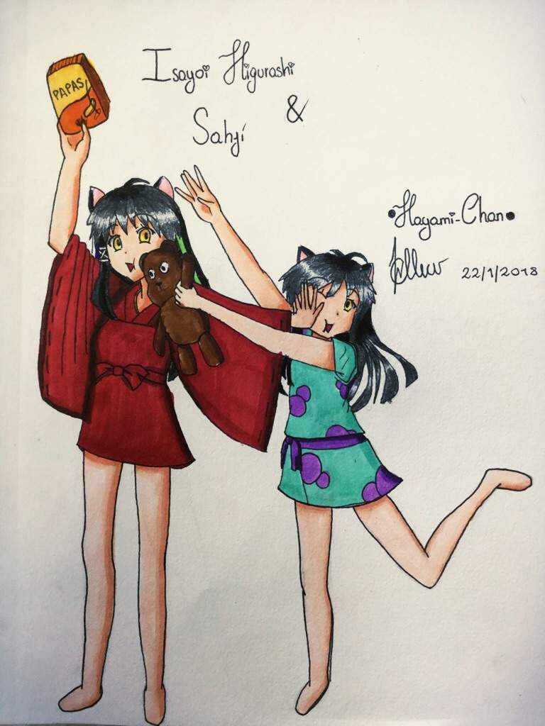 Dibujo de hermanas kawaii!!! XD | •InuYasha• Amino Amino