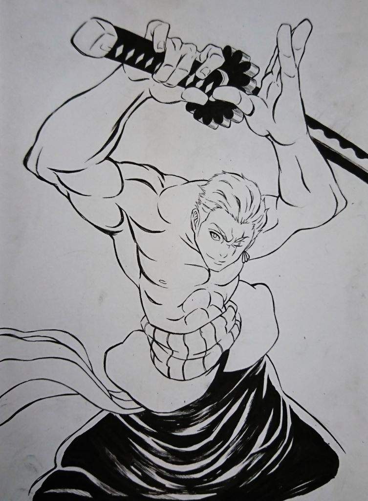 zoro drawing full body