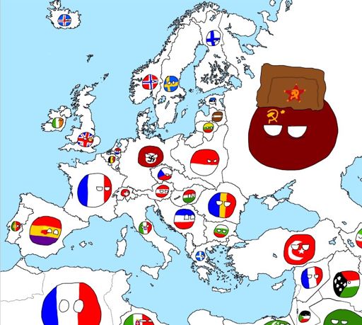 My finished World War II (Before) map | Polandball Amino