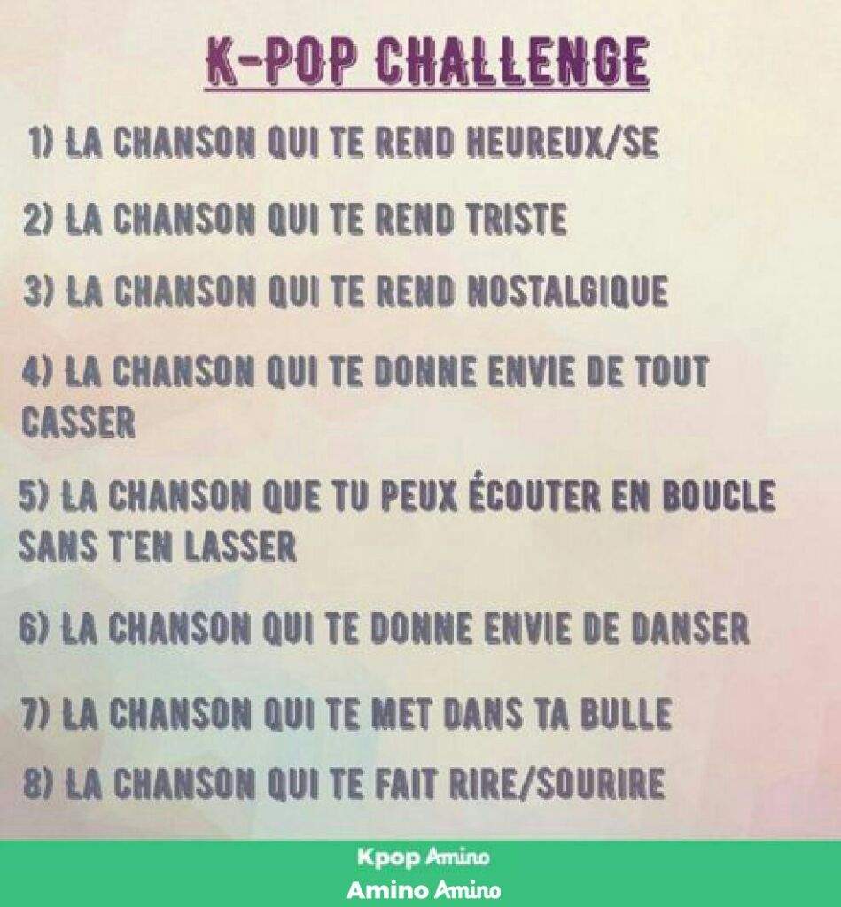 Kpop Challenge Fr Kpop Amino