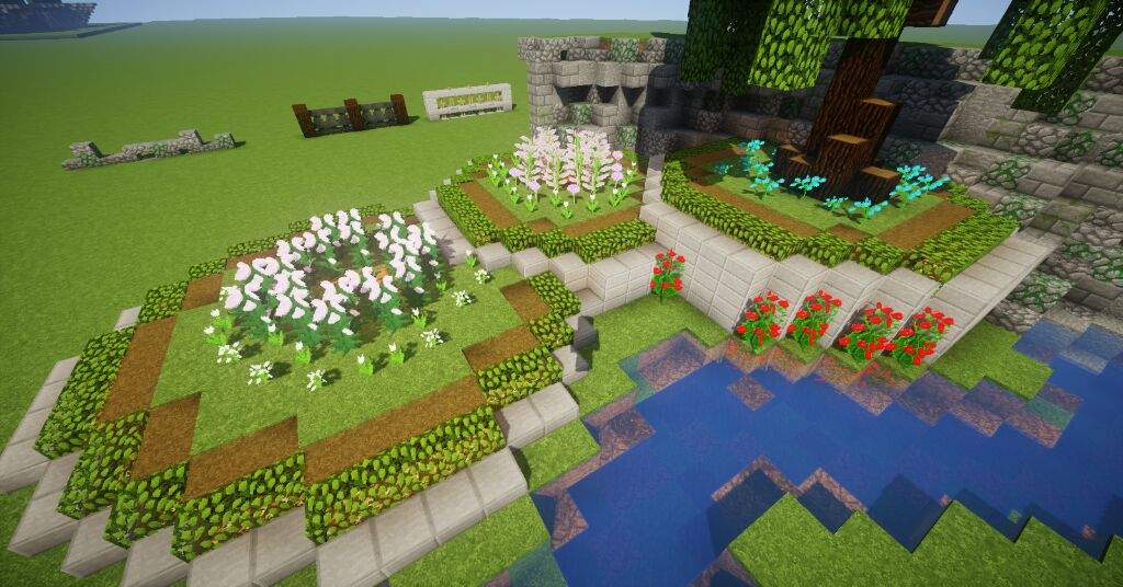 Quick Builds ep 6 - Gardens and Scenery | Minecraft Amino