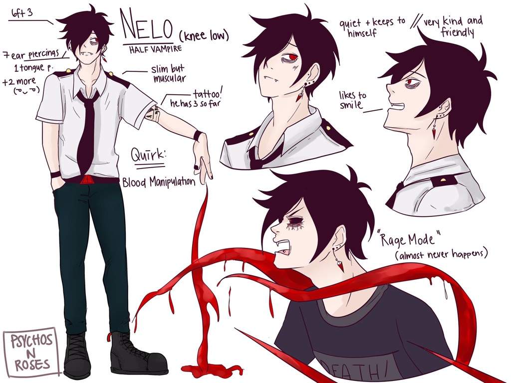 BNHA OC - Nelo🖤 | My Hero Academia Amino