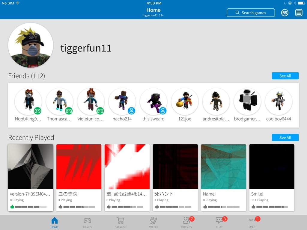 Roblox Home Page