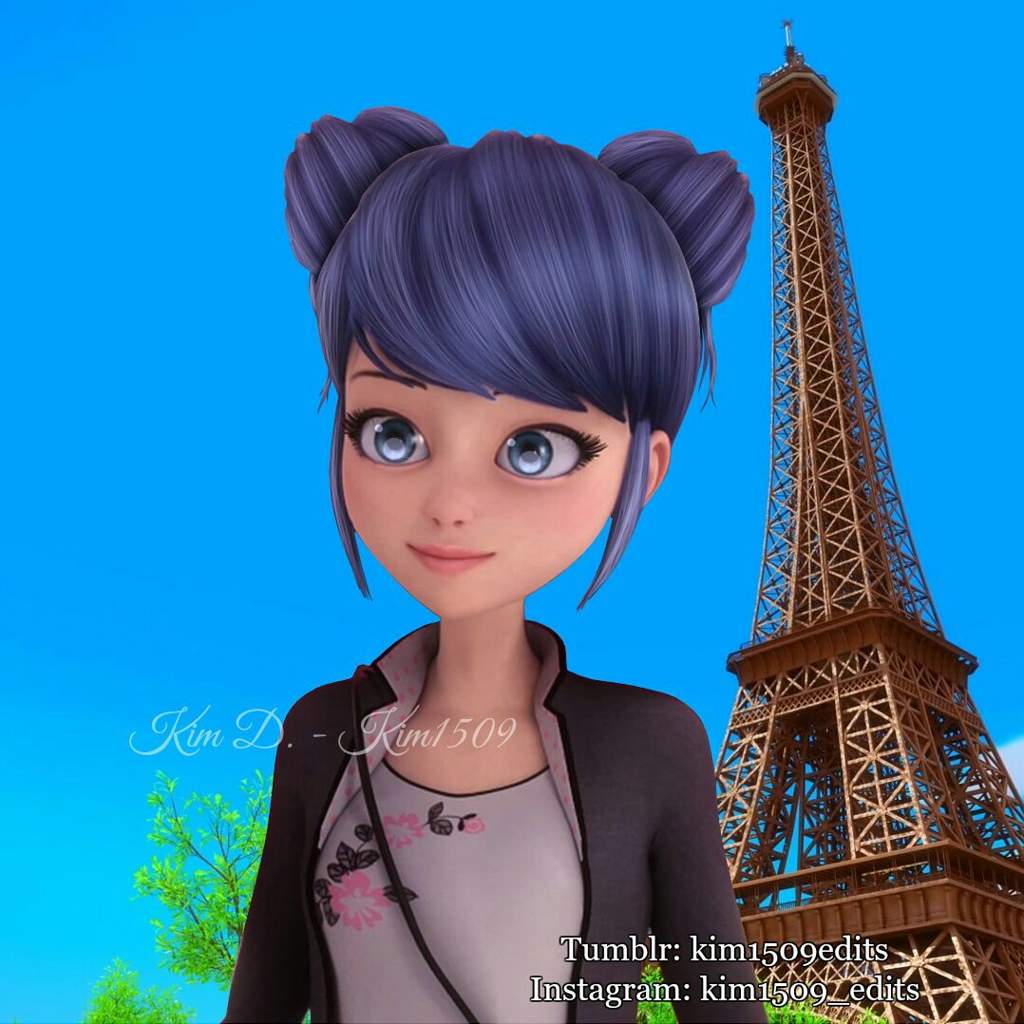 Marinette with 4 different hairstyles (By Kim1509) | Miraculous Amino