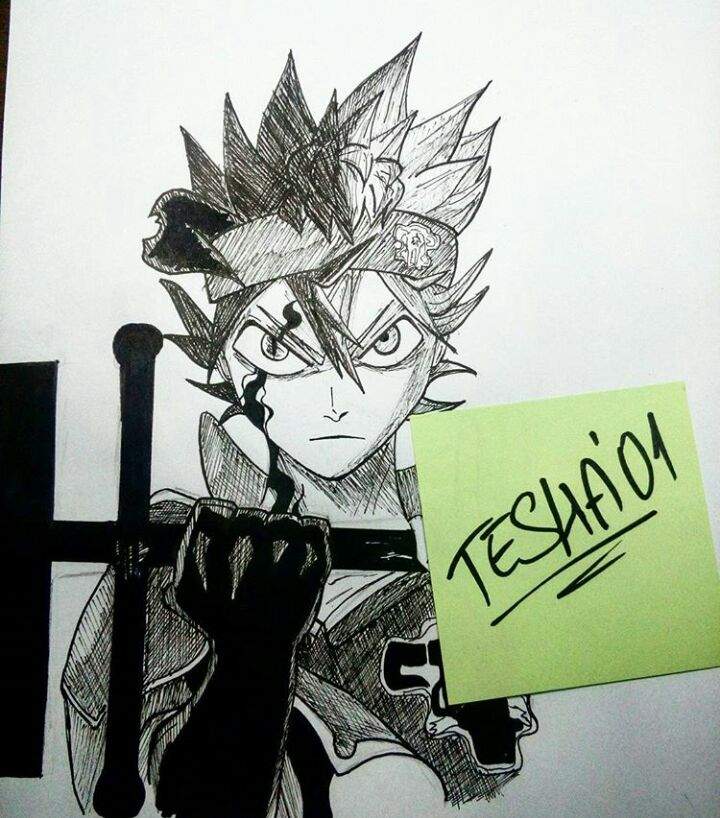 Asta from Black Clover drawing process Anime Amino