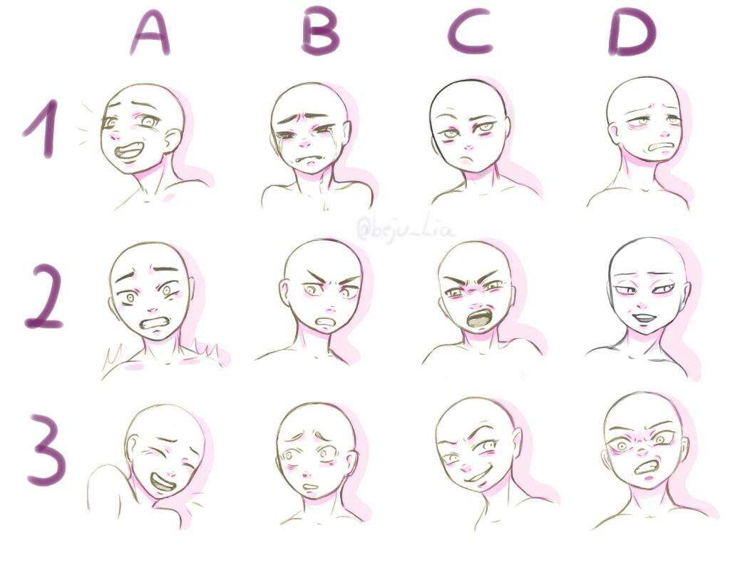 Expression sheet | Anime Art Amino