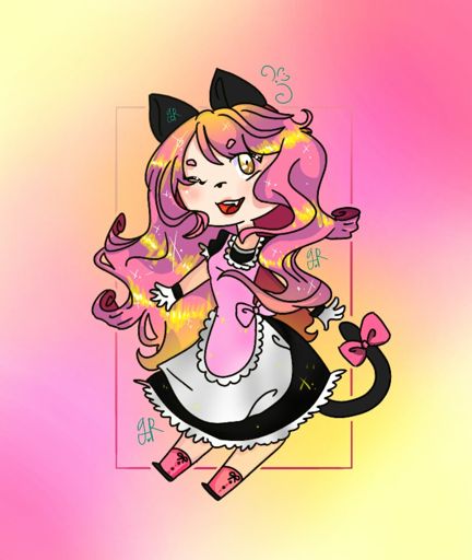 This is a new year art (i think) kawwai chan in maid dress! | Aphmau Amino