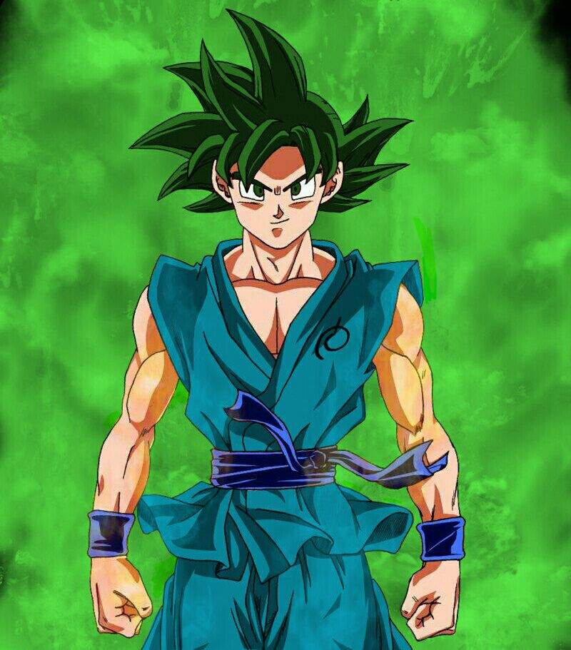 Recolored Goku into Ssj God Green Blue Gi | DragonBallZ Amino