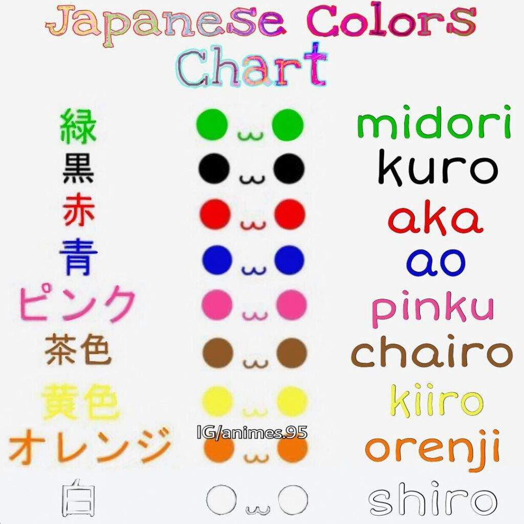 Japanese color names | Anime Amino