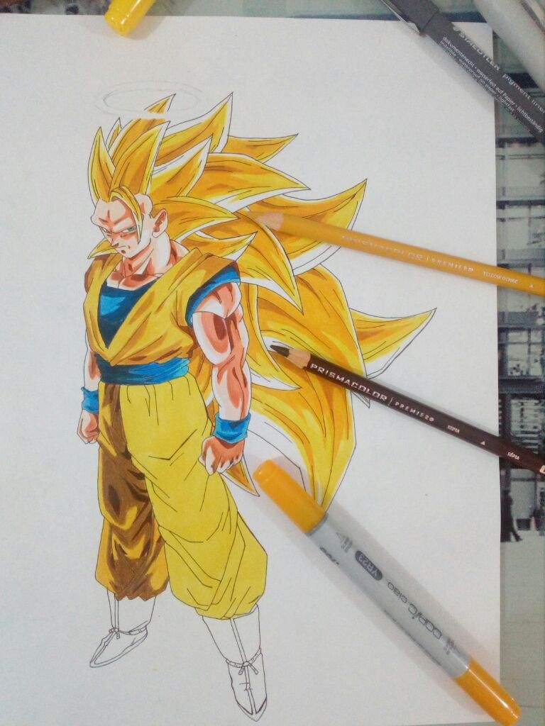 Como dibujar a goku super sayayin 3 | DibujArte Amino