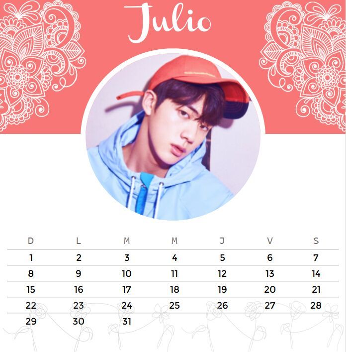 Calendario estilo BTS | ARMY's Amino Amino