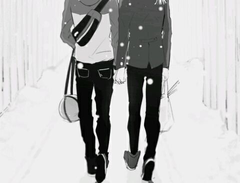 gay anime boys holding hands