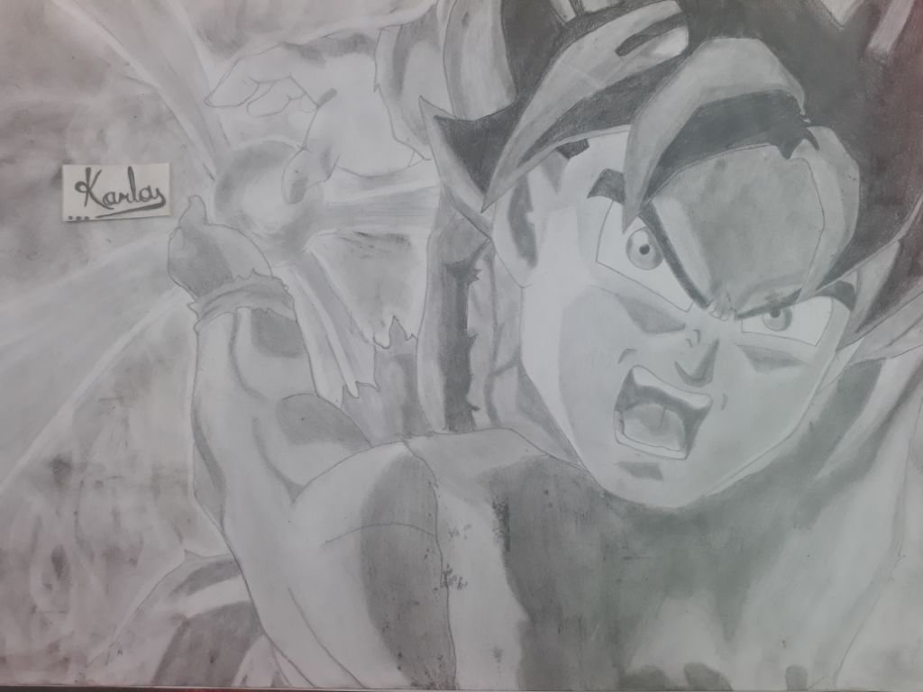 Goku ultra instinto (dibujo a lapiz) | DibujArte Amino