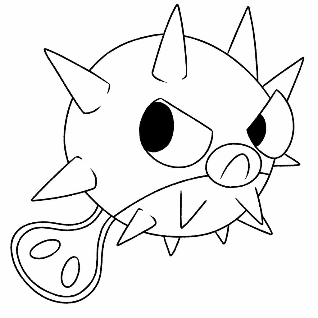 qwilfish coloring page hard pokemon