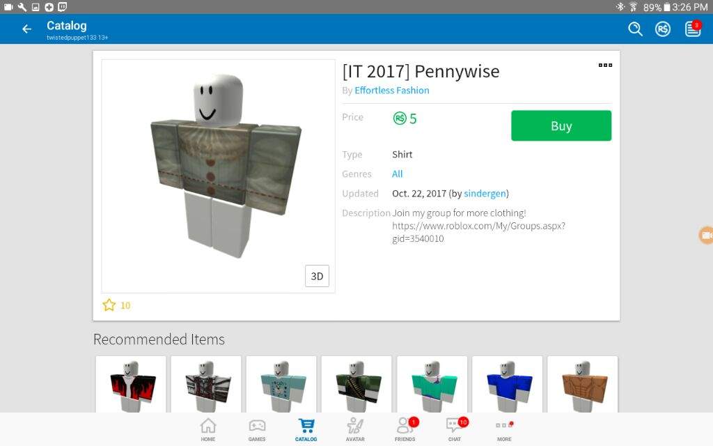 How To Make Pennywise Roblox Amino