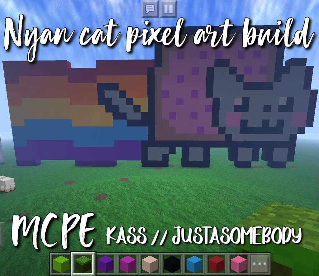 Nyan Cat Pixel Art Build Minecraft Amino