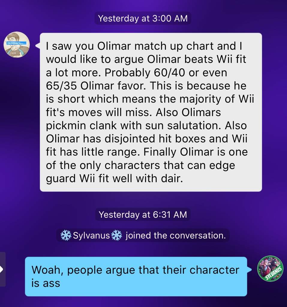 Olimar’s MU chart Smash Amino