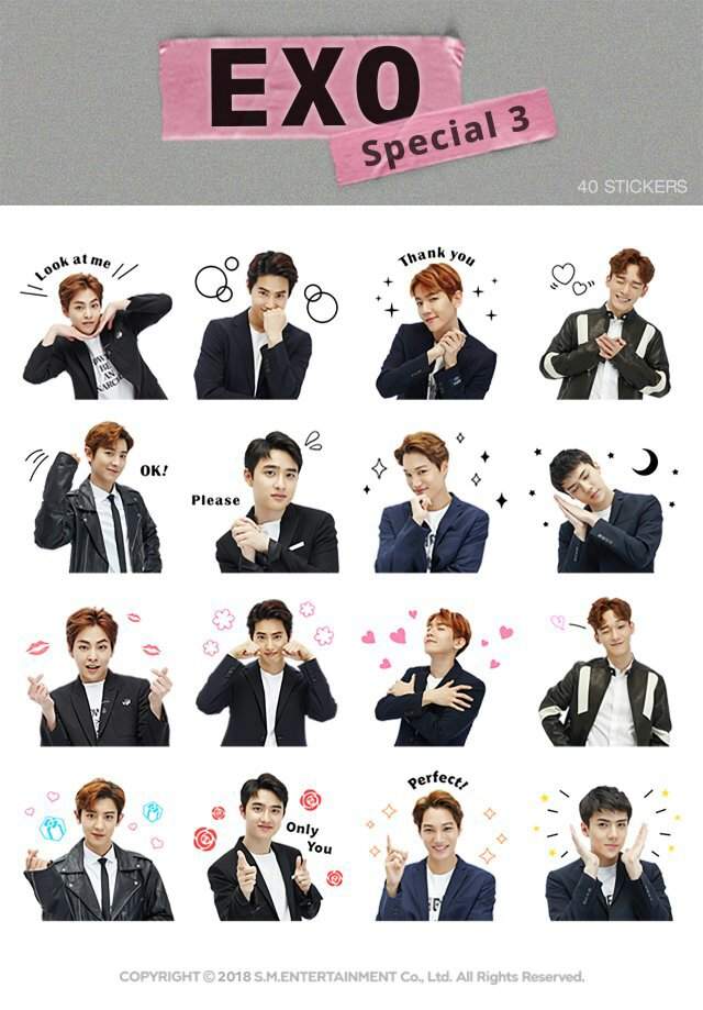  EXO  sticker has been released to LINE Meet EXO  s 