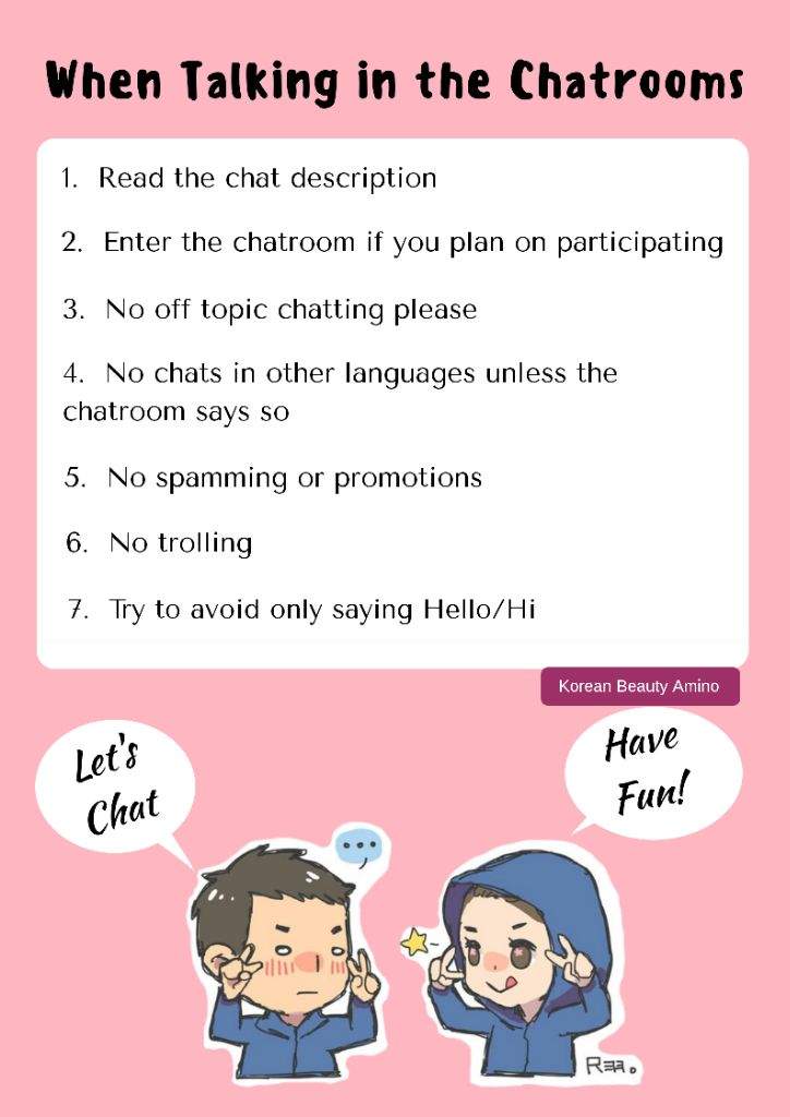 What should you avoid doing in a chat room?